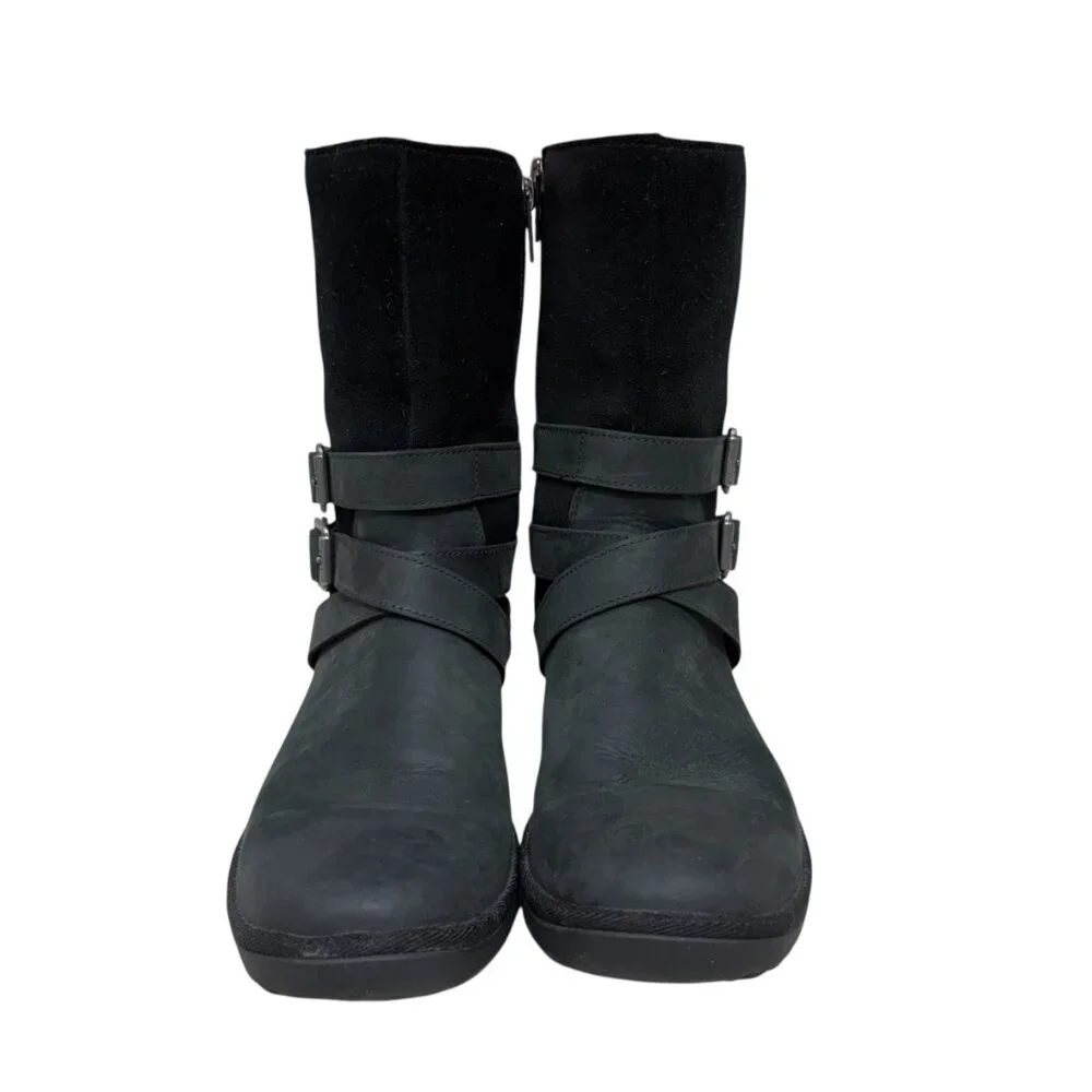 UGG Lorna Waterproof Leather Suede Women's Snow Winter Booties size 7.5 - Picture 2 of 14